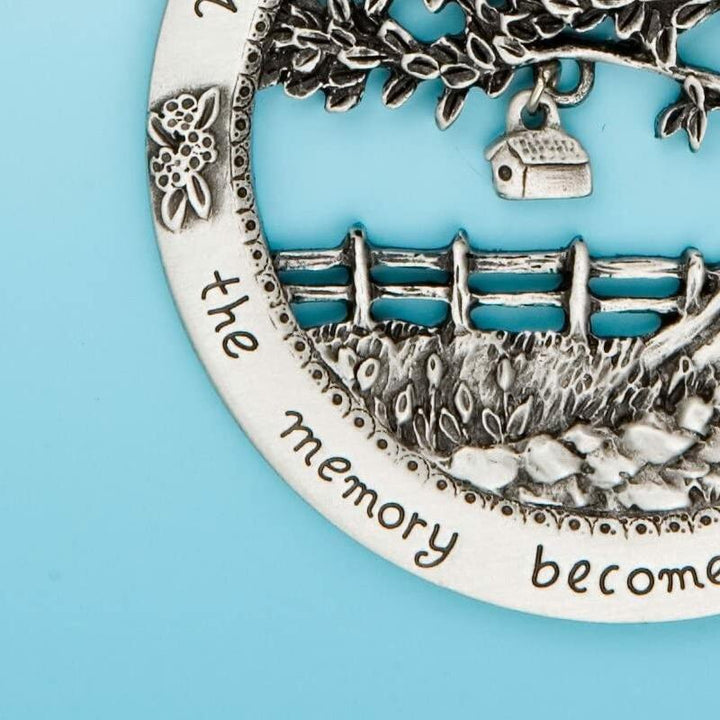 Sympathy Christmas Ornament, teardrop shape with 'Forever Loved' message, remembrance decoration