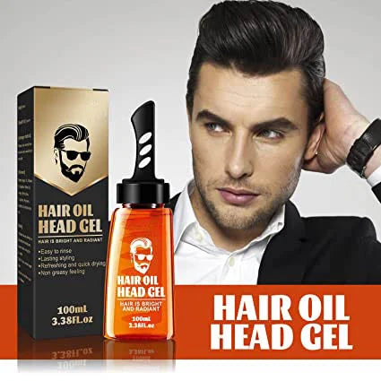 Men's 2-in-1 Styling Gel Comb with long-lasting hold, perfect for men's grooming and hair care