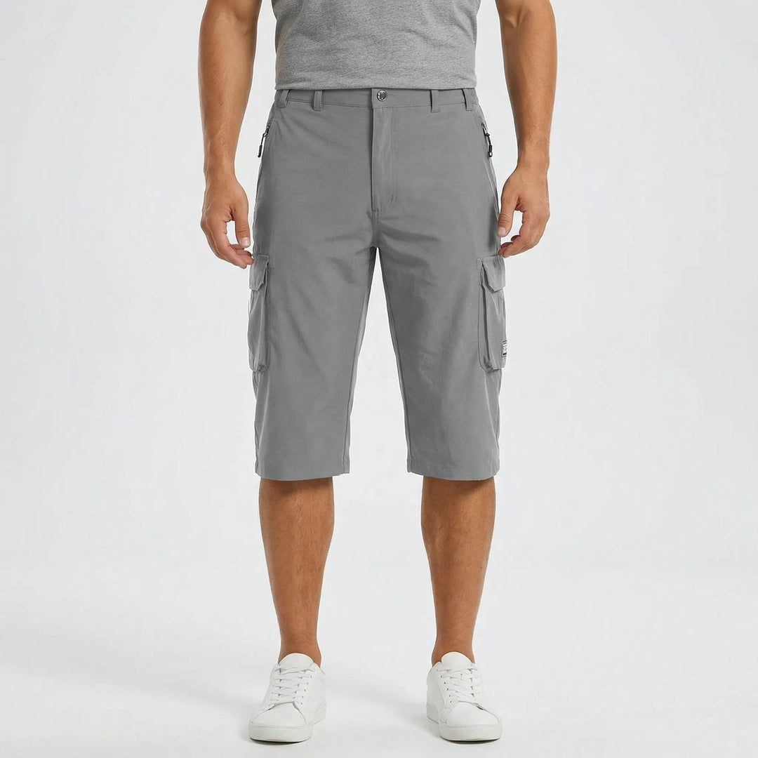 Lightweight quick-dry men's cargo shorts, comfortable for active outdoor pursuits, hiking & summer.