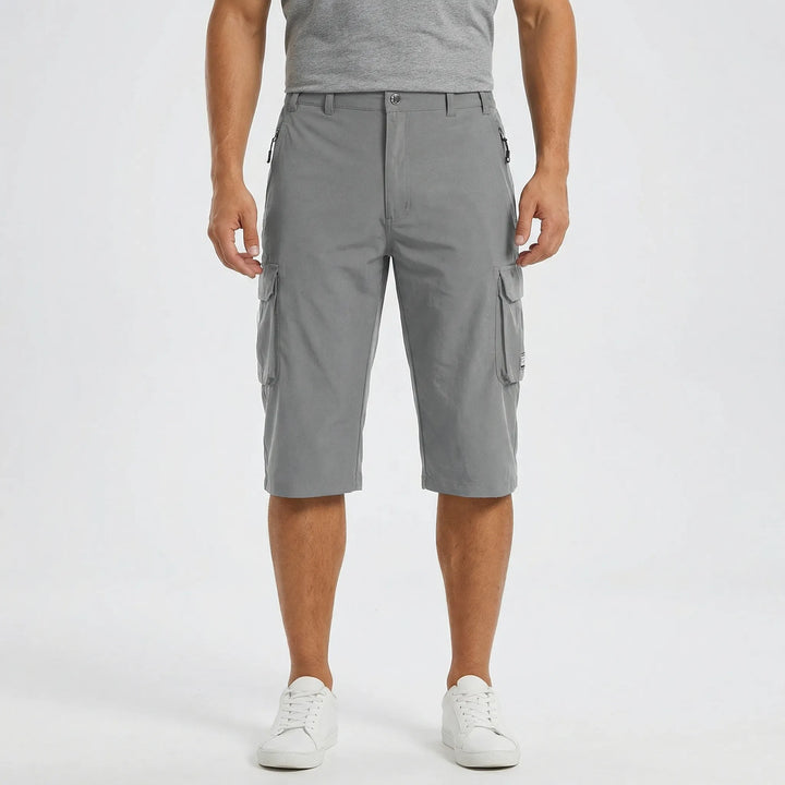 Lightweight quick-dry men's cargo shorts, comfortable for active outdoor pursuits, hiking & summer.