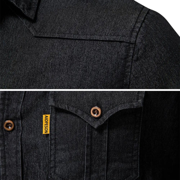 Men's long sleeve button-down, AdaptiveFit ensures comfort & style for casual & smart occasions.
