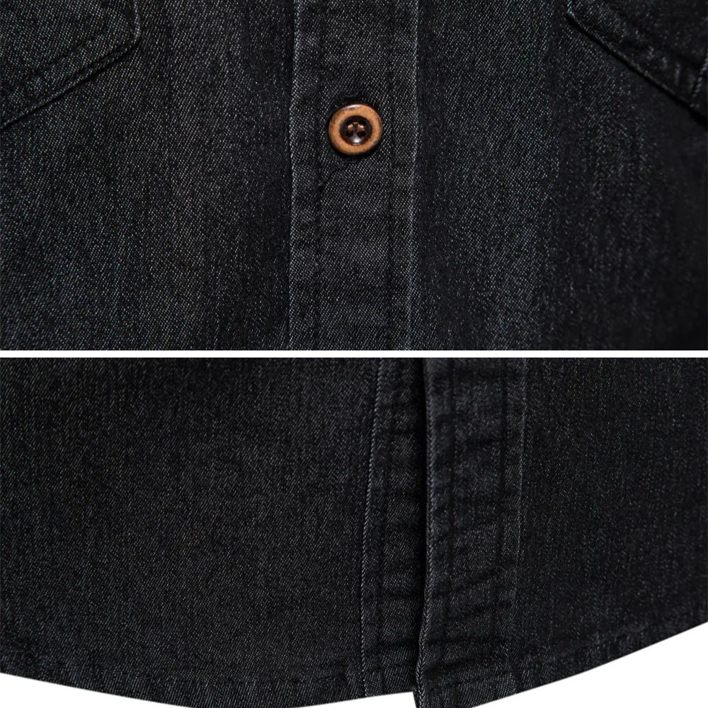 Classic solid color Men's AdaptiveFit button-down shirt, perfect for diverse men's apparel outfits.