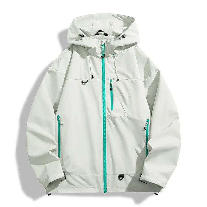 Men's performance outerwear, water-resistant & windproof for hiking & active outdoor adventures.