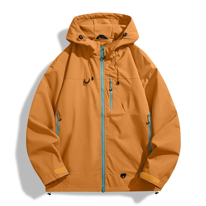 Lightweight men's activewear jacket, all-weather comfort for hiking and outdoor adventures.
