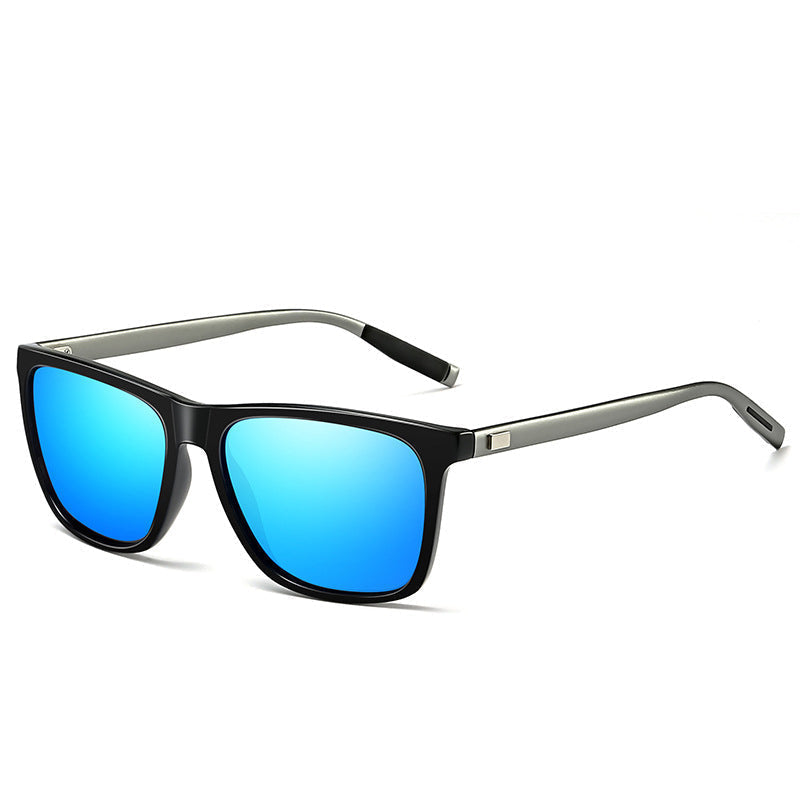Pair of men's polarized driving glasses, aluminum magnesium, offering superior visual clarity