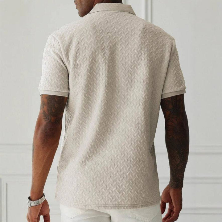 Men's Belmont casual wear polo shirt. Breathable, tailored fit, ideal for summer & golf. Smart style.