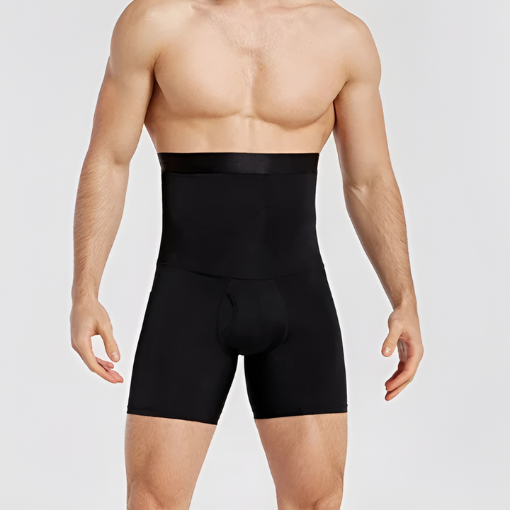 High-performance men's compression pants, essential sportswear for intense workouts, supporting thighs & waist.