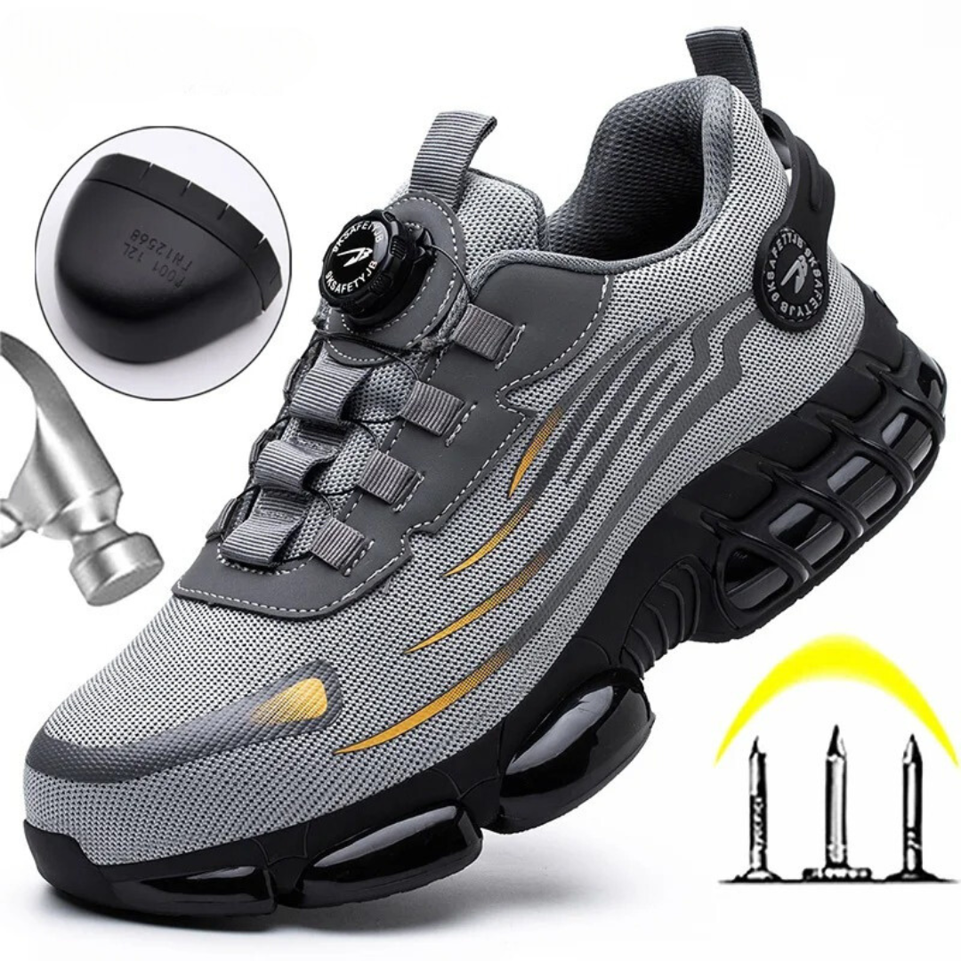 Men's functional dial lace work sneakers, offering superior slip resistance and comfort for demanding jobs.
