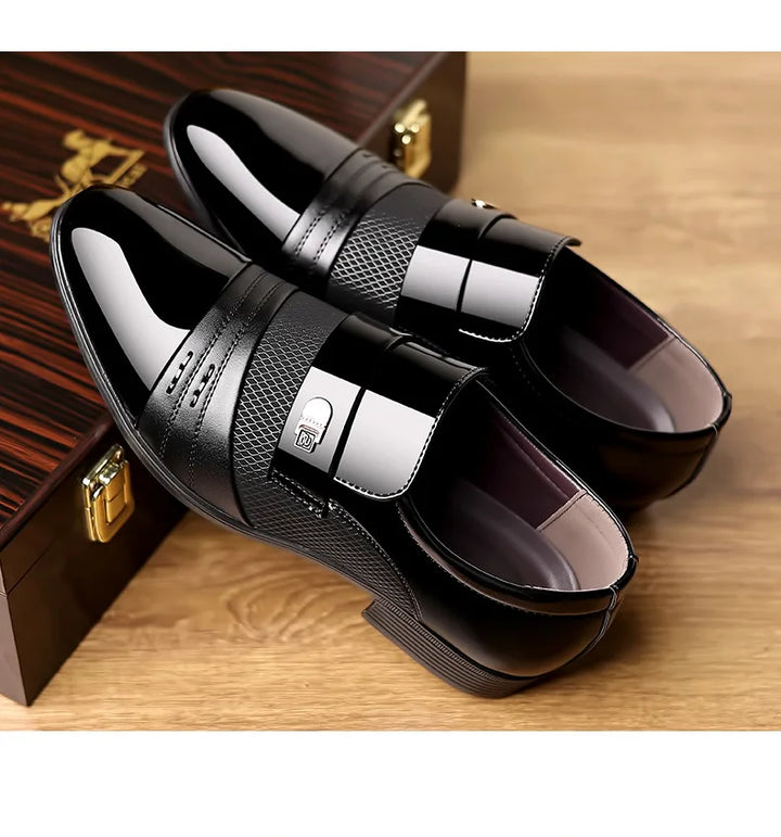 Elegant dark brown formal loafers for men, comfortable and Italian-inspired