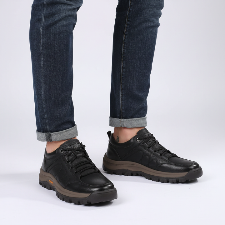 Men's classic lace-up orthopedic leather dress shoes, providing durable comfort and support for all-day wear.