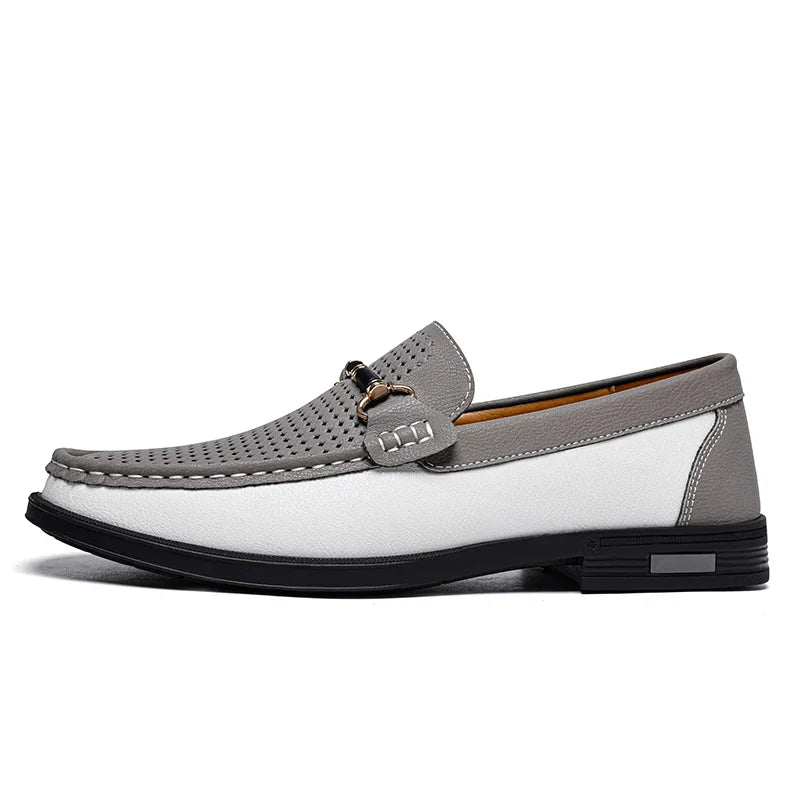 Elegant men's slip-on bit loafers, combining classic style with breathability