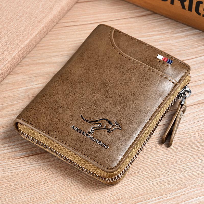 High-quality leather men's wallet with RFID protection, a thoughtful gift for men.