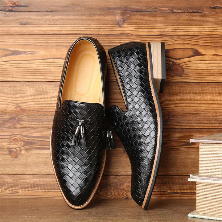 Footwear for men: comfortable and stylish textured tassel loafers, a wardrobe essential
