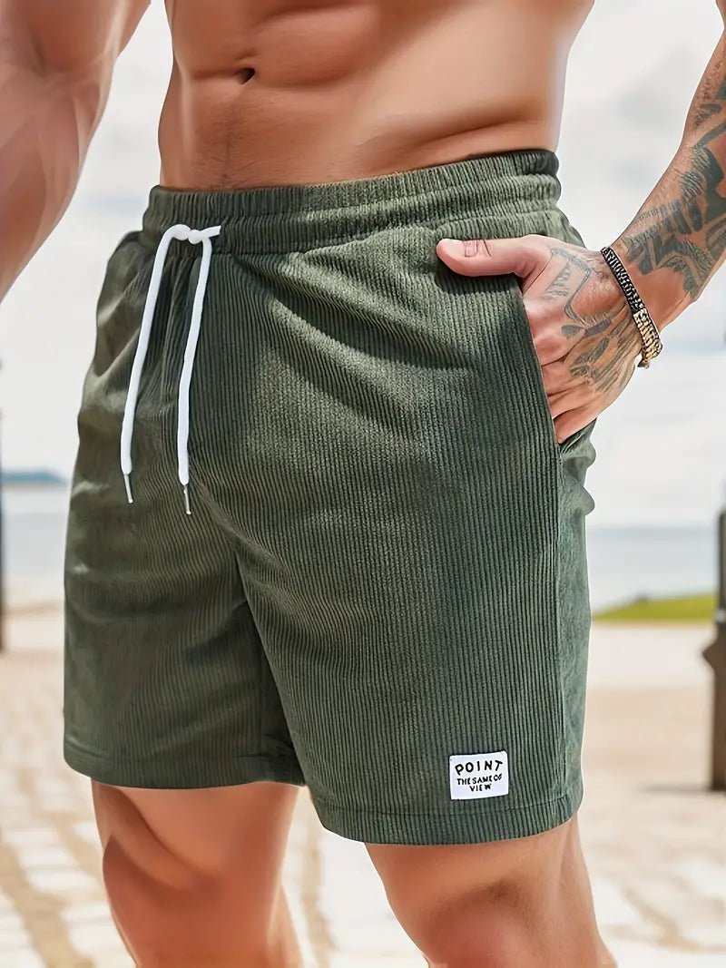 Stylish men's swimwear with elastic waist, quick-dry, perfect for summer vacation.