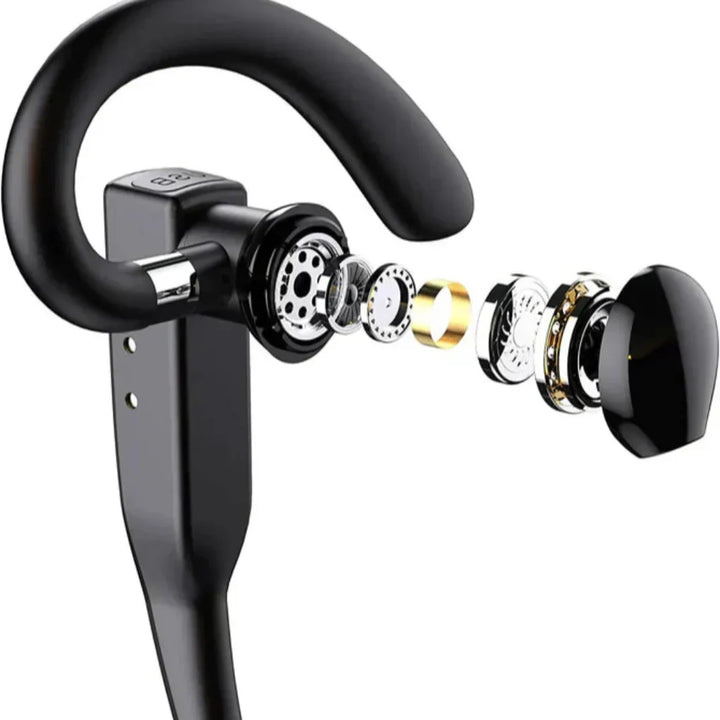 Durable men's wireless headset, Bluetooth 5.1, ergonomic fit, superior noise-cancelling & dual mics.