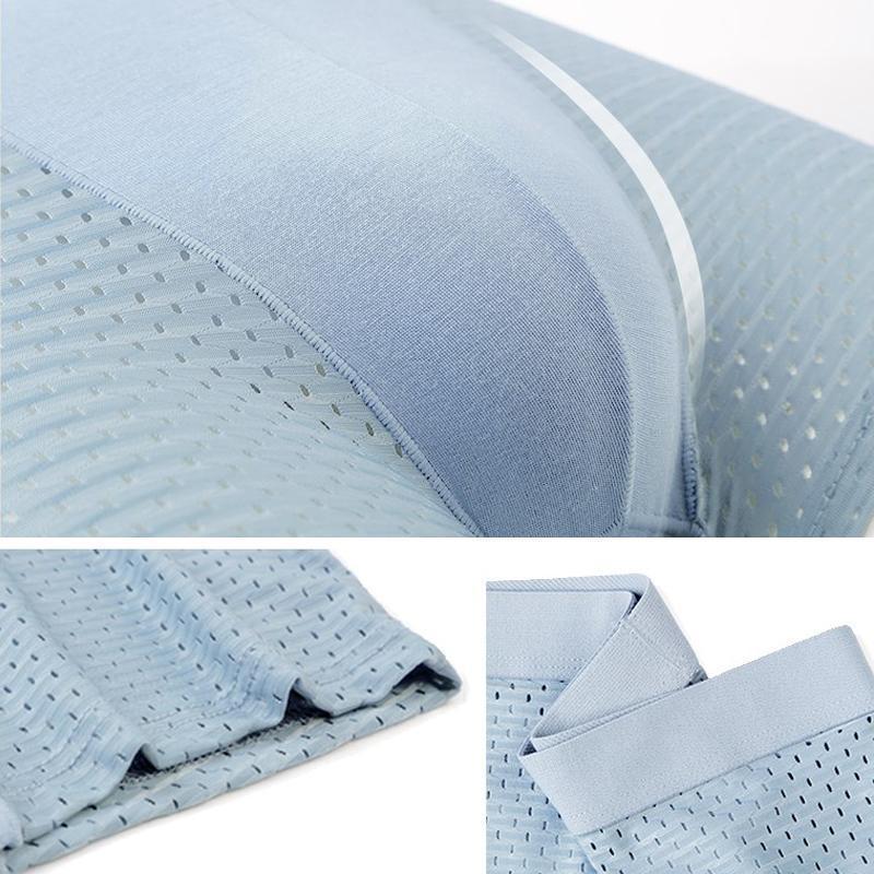 Men's apparel: ultra-comfortable ice silk briefs with an innovative breathable design, great for hot weather.