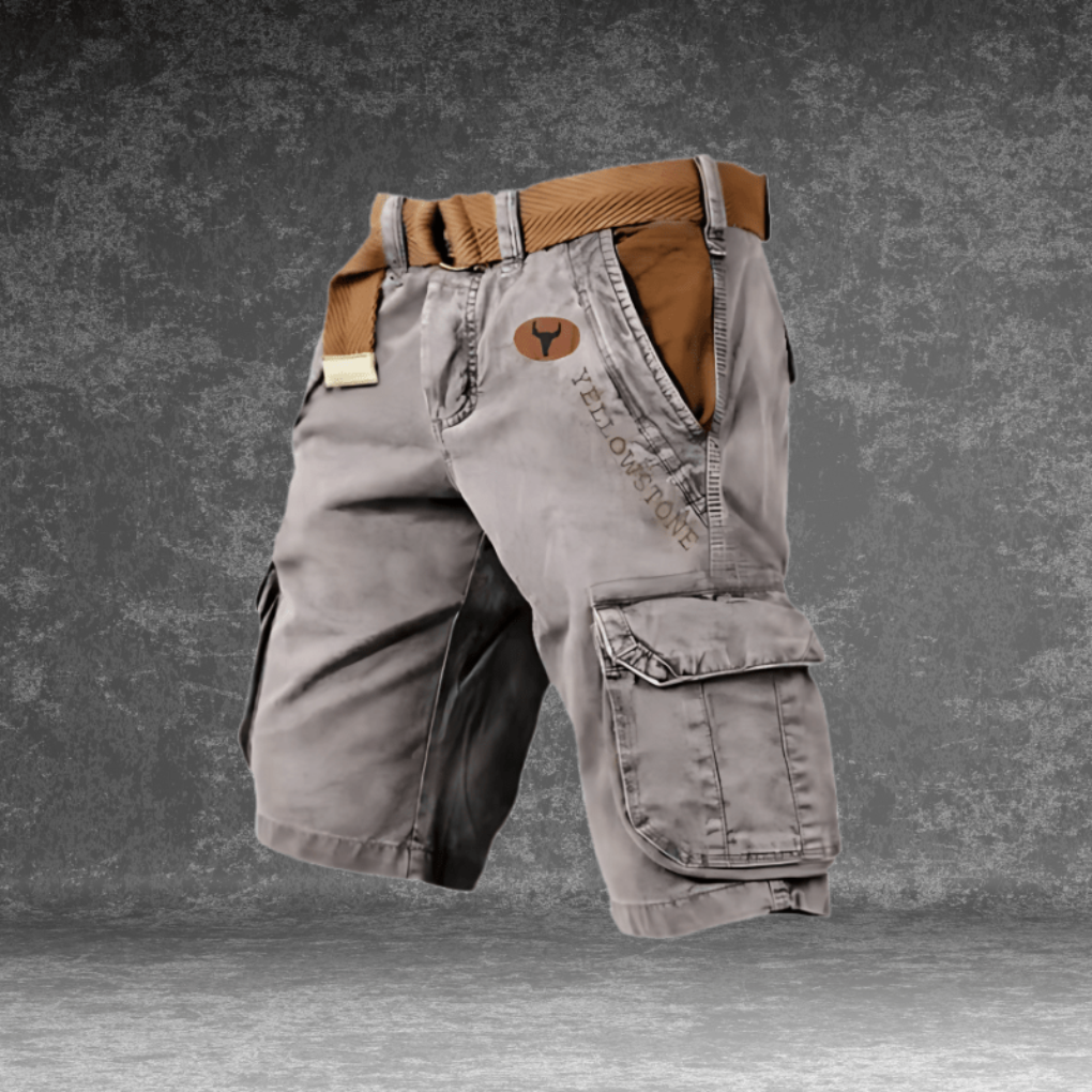 Men's cargo shorts, functional everyday style with ample multi-pockets for utility & convenience.