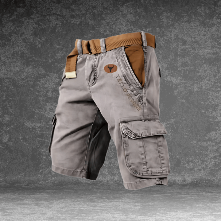 Men's cargo shorts, functional everyday style with ample multi-pockets for utility & convenience.