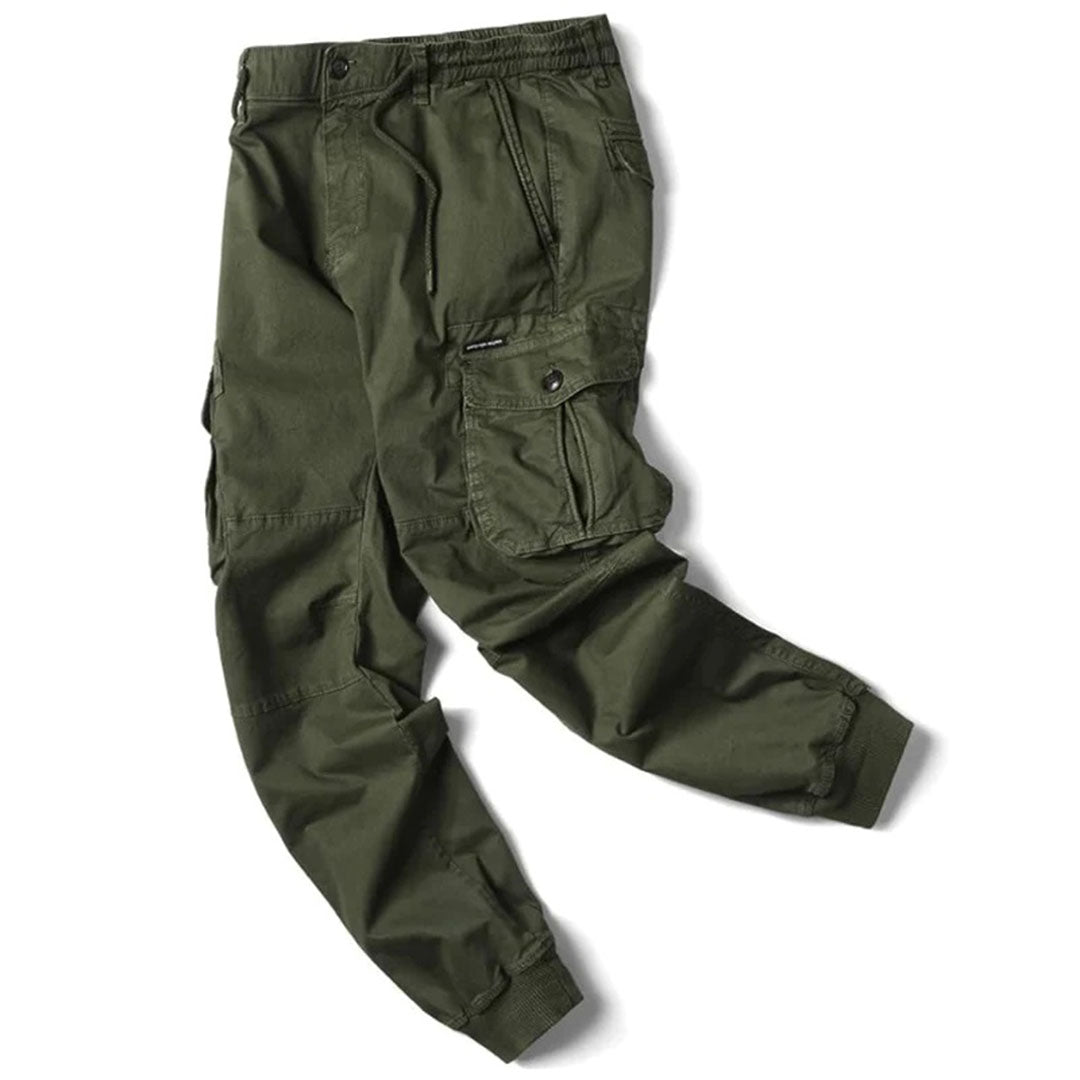 Men's jogger pants with a soft fabric texture, designed for maximum comfort and everyday wear.