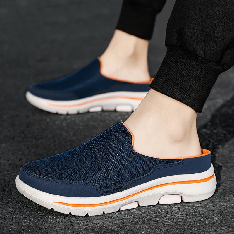 Men's casual closed-toe slip-on mule sandals for comfortable everyday summer wear.