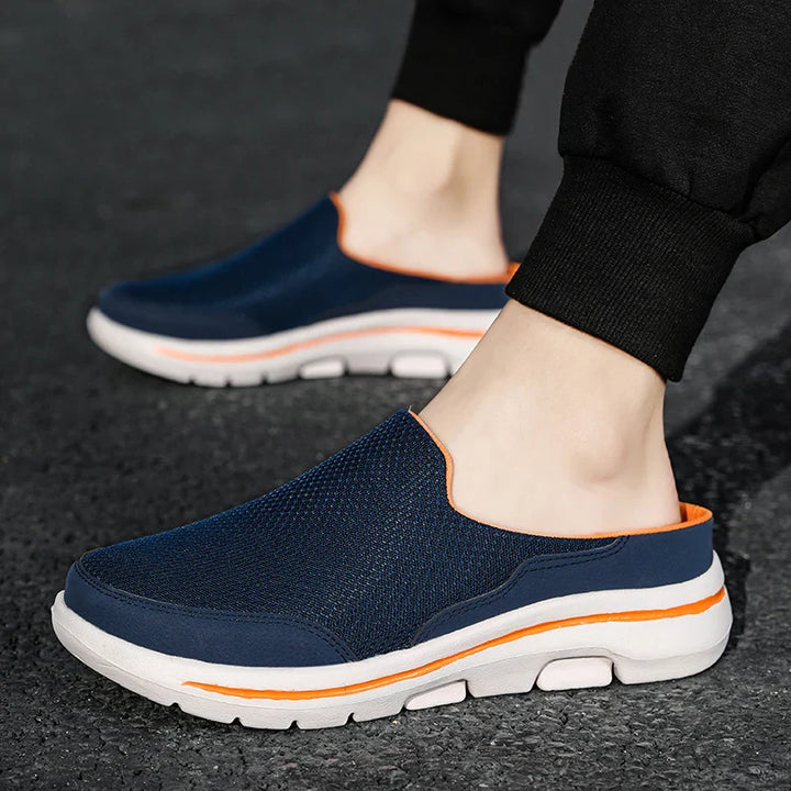 Men's casual closed-toe slip-on mule sandals for comfortable everyday summer wear.