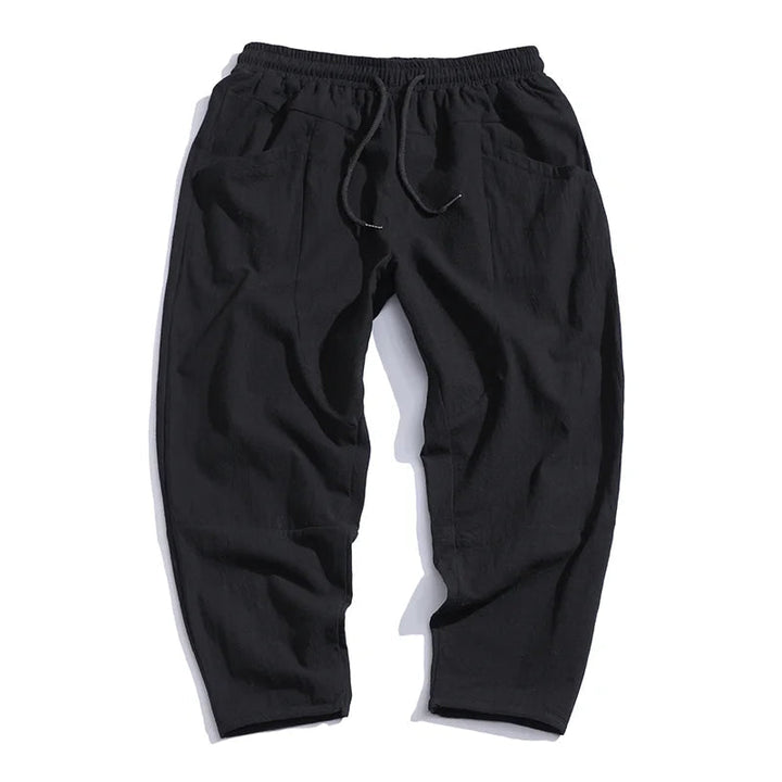 Men's fashionable cropped drawstring pants in a soft chino fabric for ultimate comfort.