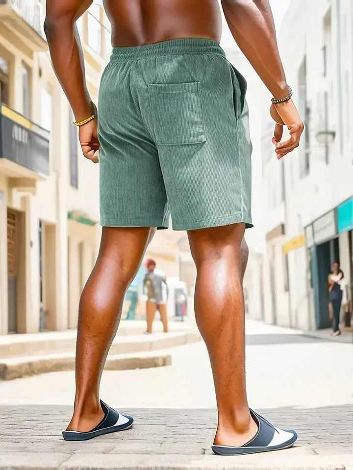 Men's versatile casual shorts with a drawstring, relaxed fit, and pockets for summer wear.