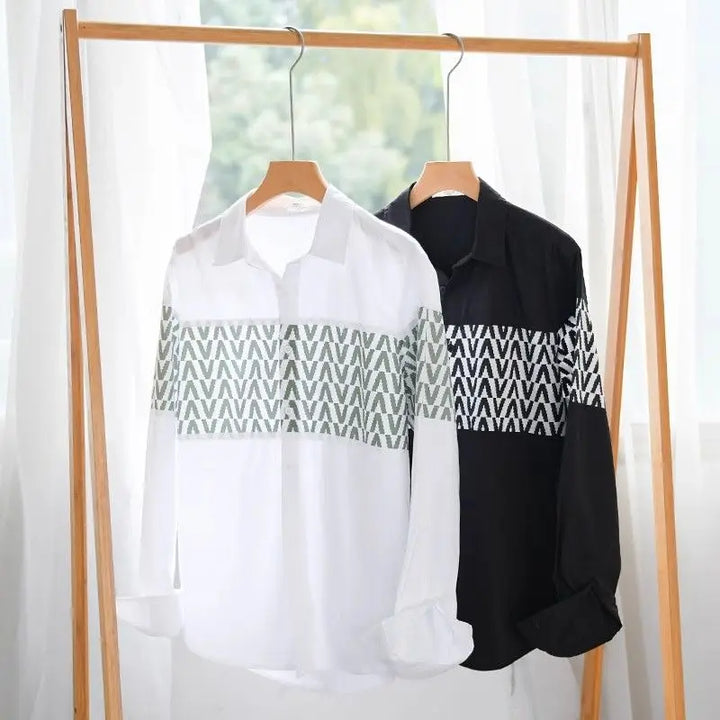 Versatile men's striped button-down shirt, a fashionable addition to any casual wardrobe.