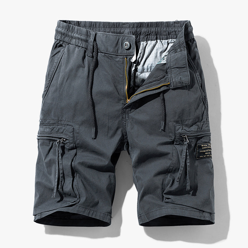 Stylish men's drawstring cargo shorts for outdoor adventures, casual summer wear, and everyday comfort.