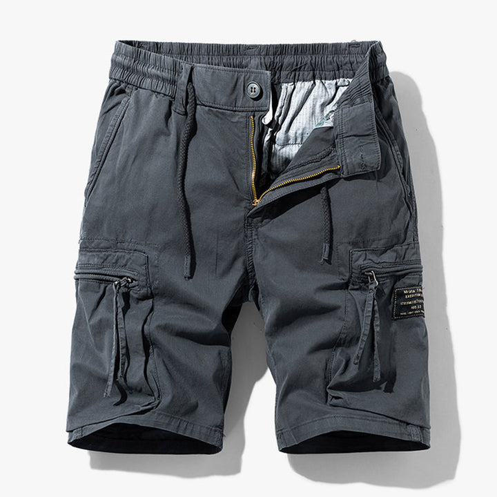 Stylish men's drawstring cargo shorts for outdoor adventures, casual summer wear, and everyday comfort.