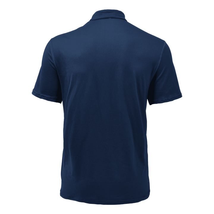 Close-up: button placket detail on a men's casual slim-fit henley t-shirt. Essential summer fashion top.