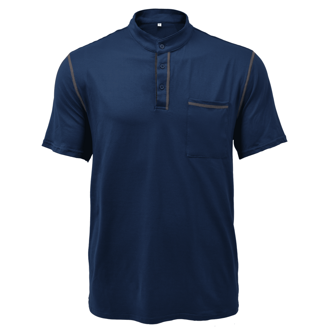 Versatile men's short-sleeve henley t-shirt, slim-fit & casual. A comfortable, stylish top for summer fashion.