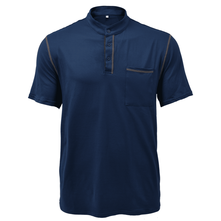 Versatile men's short-sleeve henley t-shirt, slim-fit & casual. A comfortable, stylish top for summer fashion.