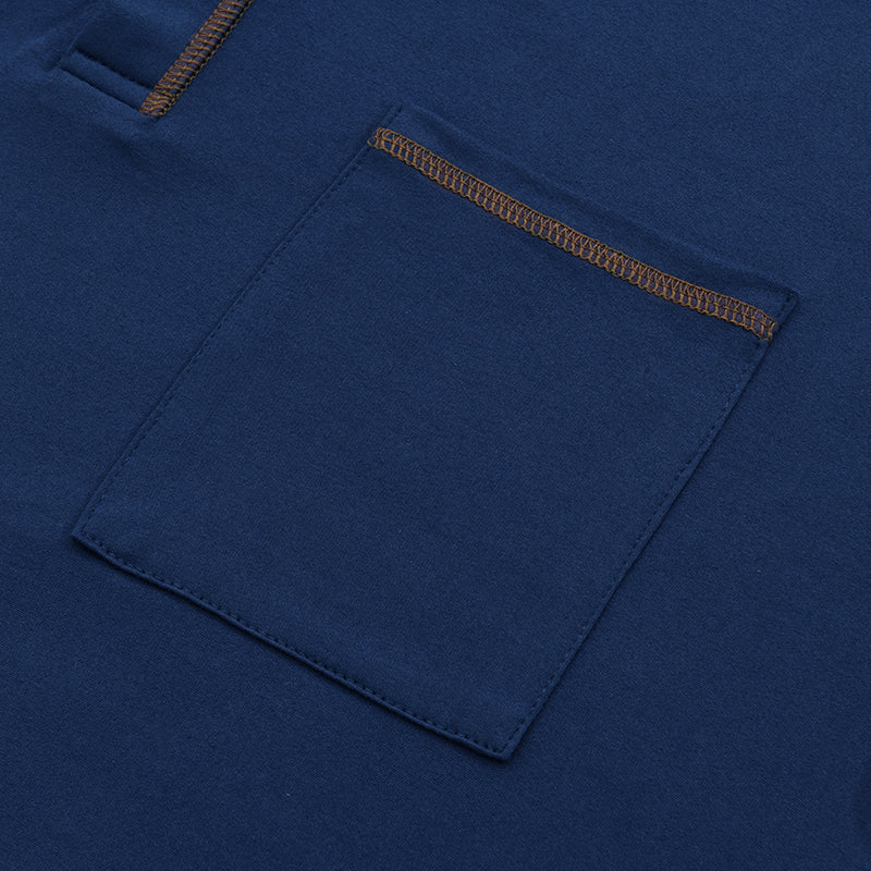 Comfortable men's slim-fit henley t-shirt, short-sleeve for summer. Versatile casual men's fashion top.