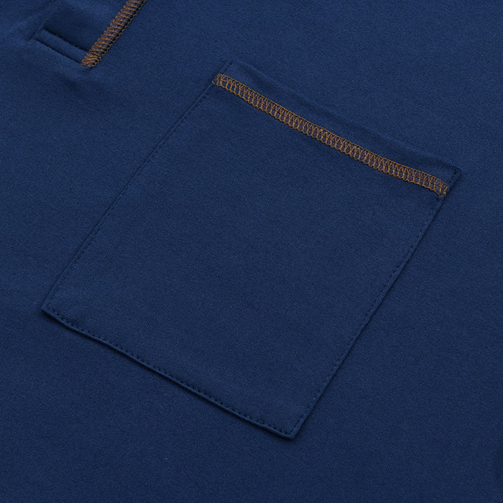 Comfortable men's slim-fit henley t-shirt, short-sleeve for summer. Versatile casual men's fashion top.