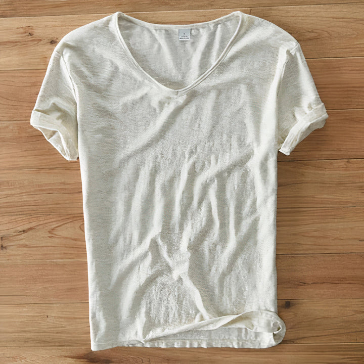 Everyday men's V-neck t-shirt, comfortable and casual, great for summer fashion.