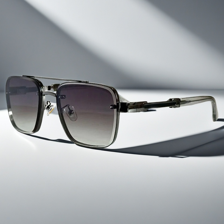 Protect eyes with men's classic gold aviator sunglasses, gradient lenses, ultimate UV defense.