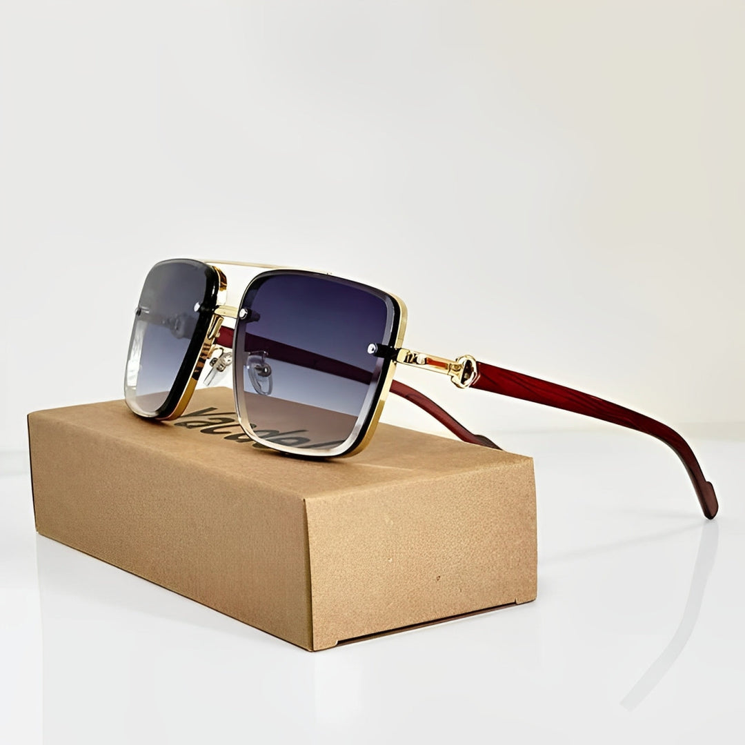 Classic men's aviator sunglasses, featuring UV400 protection, gradient lenses, and lightweight design for comfort.