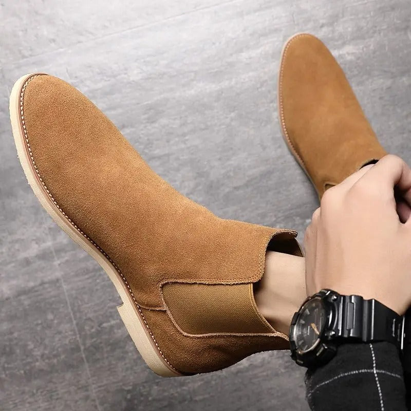 Sleek men's classic Chelsea boots, essential versatile footwear for modern men seeking smart style & comfort.