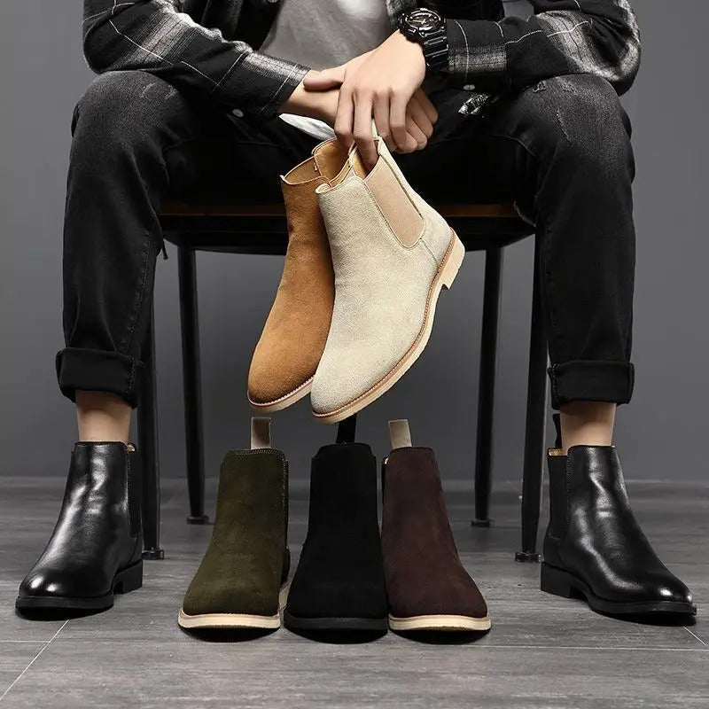 Durable men's Chelsea boots, a timeless wardrobe staple providing both classic fashion and easy everyday comfort.