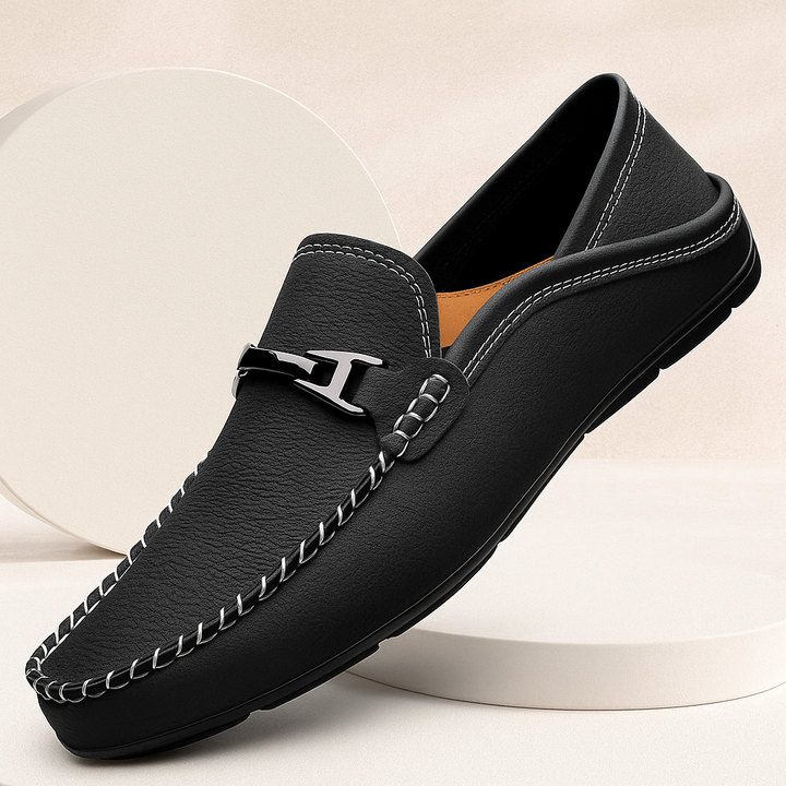 Men's classic brown leather bit loafers, perfect for smart casual or dress wear.