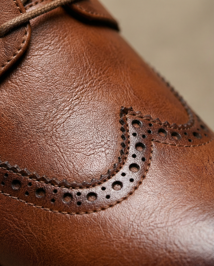 Comfortable men's brogue Oxford shoes providing a professional and elegant look for work and business meetings.