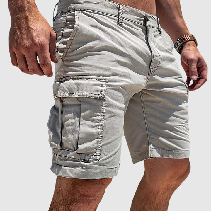 Men's classic cargo shorts, versatile and durable, featuring multiple utility pockets, perfect for summer casual & outdoor activities.