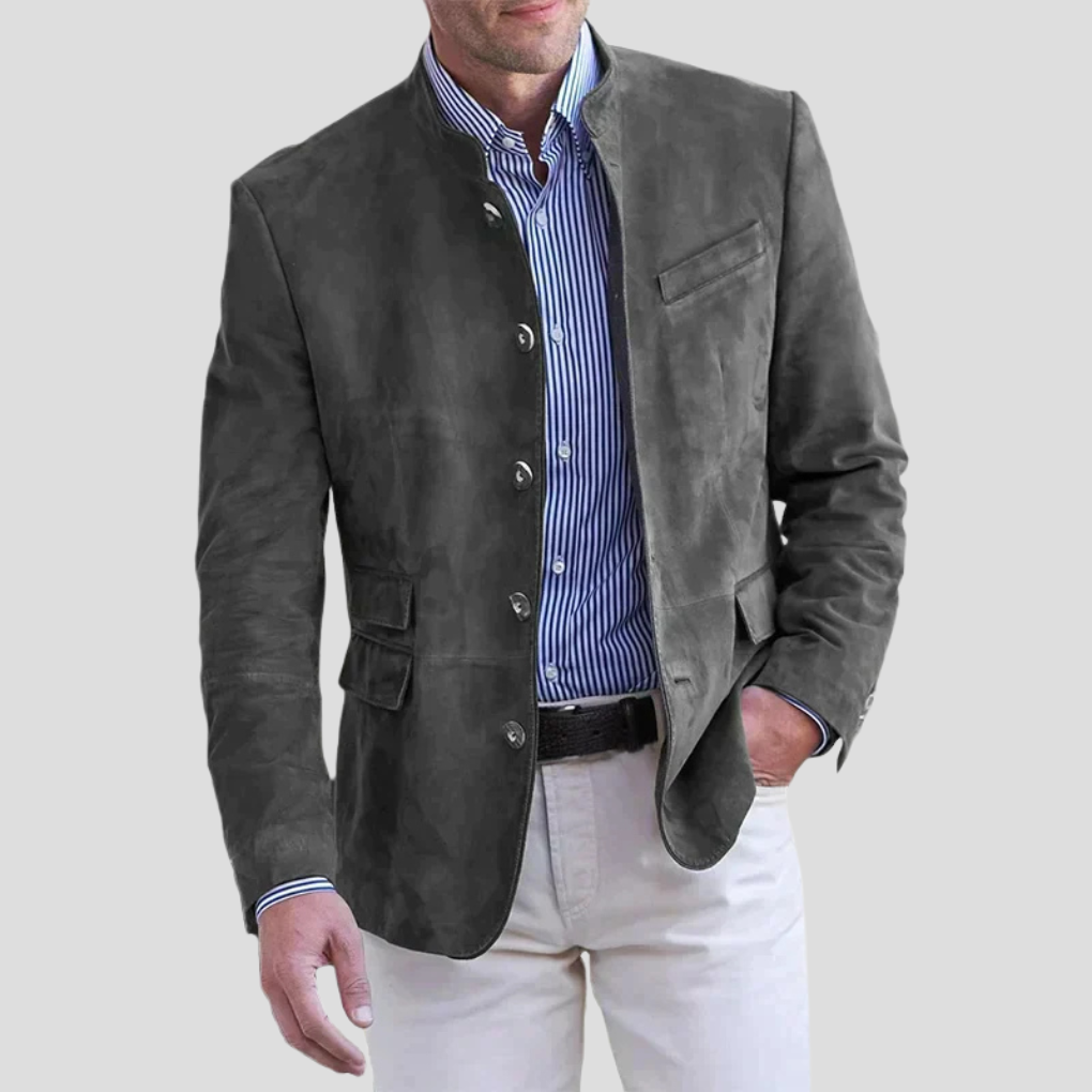 Sharp men's classic blazer jacket. Tailored for formal wear, business attire & smart casual elegance.