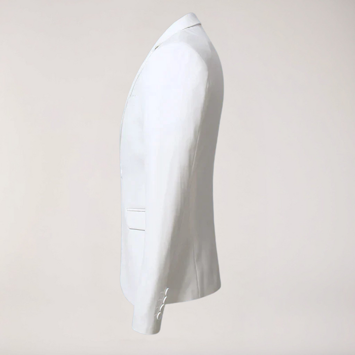 Versatile men's classic formal tailored blazer. Perfect for professional business, smart-casual, and elegant event wear.