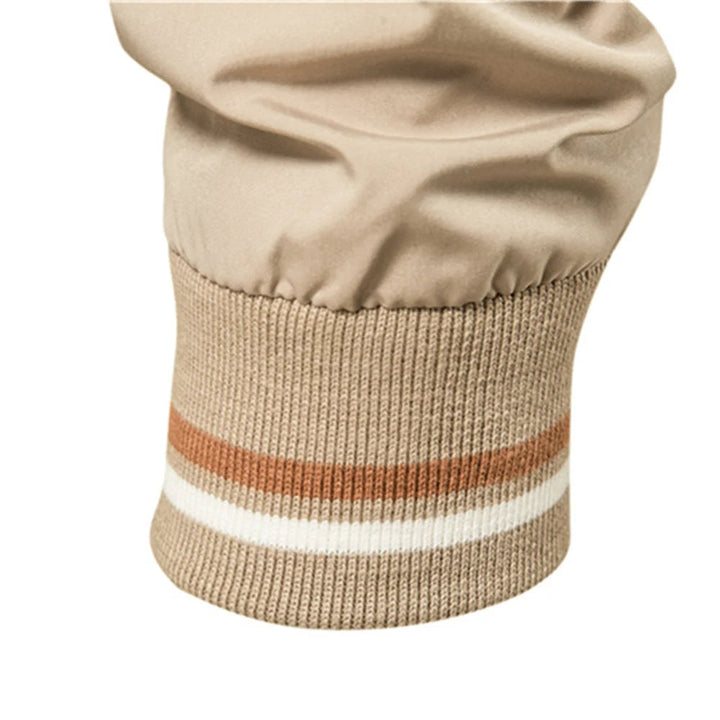 Men's stylish baseball bomber jacket, a classic and versatile lightweight outerwear for spring & fall fashion.