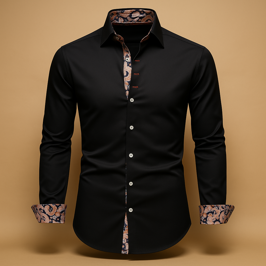 Stylish men's long sleeve dress shirt, a classic versatile piece for any men's wardrobe.