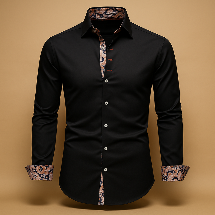 Stylish men's long sleeve dress shirt, a classic versatile piece for any men's wardrobe.