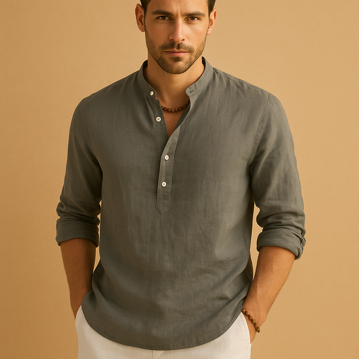 Timeless men's long sleeve shirt in classic style, a must-have for modern men's fashion and everyday comfort.