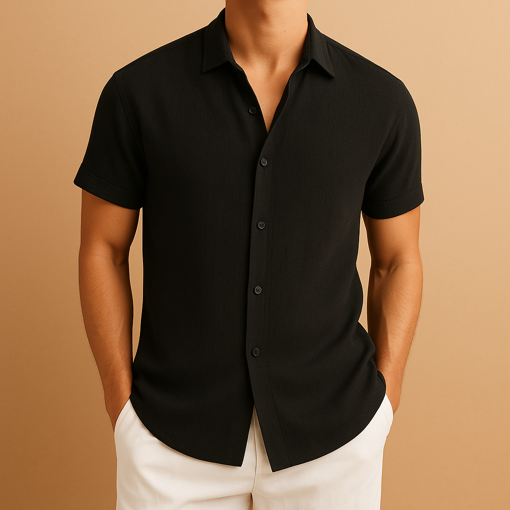 Classic men's long sleeve shirt, a versatile staple for casual wear, office, and semi-formal occasions.
